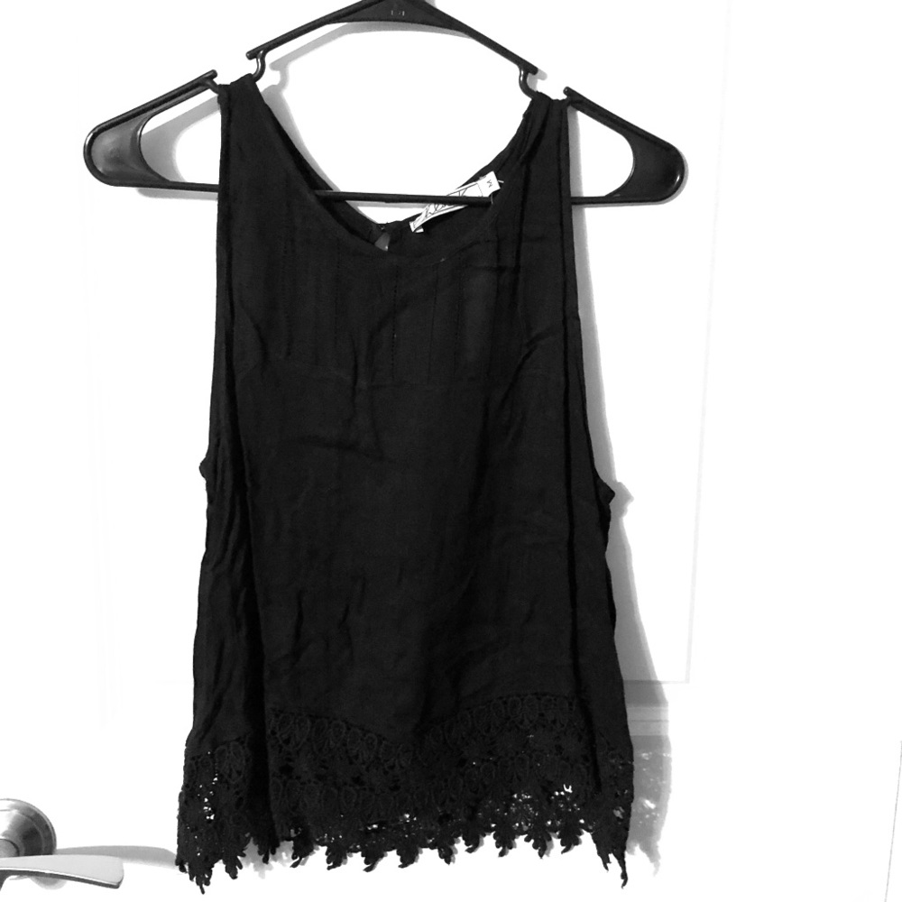 Chloe K lace bottom tank top